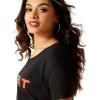 Ariat Womens Ariat Denim Label T-Shirt(Black/Viva Mexico)