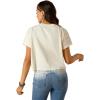 Ariat Womens Ariat Denim Label T-Shirt(Coconut Milk/Wild Hat)