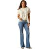 Ariat Womens Ariat Denim Label T-Shirt(Coconut Milk/Wild Hat)