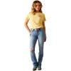 Ariat Womens Ariat Denim Label T-Shirt(Jojoba/Cow Sunset)