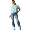 Ariat Womens Ariat Denim Label T-Shirt(Marine Blue/Mills)