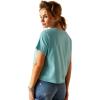 Ariat Womens Ariat Denim Label T-Shirt(Marine Blue/Mills)