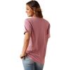 Ariat Womens Ariat Denim Label T-Shirt(Mesa Rose/Shield)