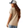 Ariat Womens Ariat Denim Label T-Shirt(Oatmeal Heather/Ariat Racing Team)