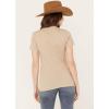 Ariat Womens Ariat Denim Label T-Shirt(Oatmeal Heather/Ariat Vintage Rodeo)
