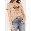 Ariat Womens Ariat Denim Label T-Shirt(Oatmeal Heather/Ariat Vintage Rodeo)