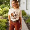 Ariat Womens Ariat Denim Label T-Shirt(Off White/Ariat Let’s Rodeo)