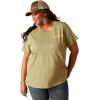 Ariat Womens Ariat Denim Label T-Shirt(Oil Green/Desert Scene)