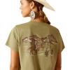 Ariat Womens Ariat Denim Label T-Shirt(Oil Green/Desert Scene)