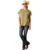 Ariat Womens Ariat Denim Label T-Shirt(Oil Green/Desert Scene)