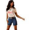 Ariat Womens Ariat Denim Label T-Shirt(Pink Heather)