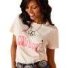 Ariat Womens Ariat Denim Label T-Shirt(Pink Heather)