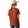 Ariat Womens Ariat Denim Label T-Shirt(Rust Heather/Ariat Horseshoe)
