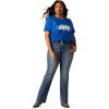 Ariat Womens Ariat Denim Label T-Shirt(Surf the Web/Buffalo)