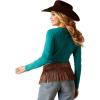 Ariat Womens Ariat Denim Label T-Shirt(Teal Green Heather/Ariat Southwest Logo)