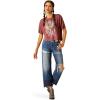 Ariat Womens Ariat Denim Label T-Shirt(Wild Ginger/Buffalo Territory)