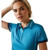 Ariat Women’s Bandera 1/4 Zip Polo(Mosaic Blue)