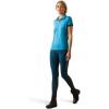 Ariat Women’s Bandera 1/4 Zip Polo(Mosaic Blue)