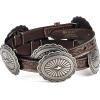 Ariat Women’s Brown Tooled with Silver Oval Concho Leather Belt(Brown)