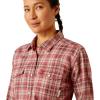 Ariat Womens Fr Ruby Snap Work Shirt(Roan Rouge)