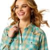 Ariat Womens Fr Tillie Snap Work Shirt(Breeze Plaid)