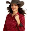 Ariat Womens Kirby Pro Tawny Port Shirt(Dark Red)