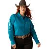 Ariat Womens Kirby Pro Tawny Port Shirt(Ocean Depths)