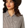 Ariat Womens Kirby Pro Tawny Port Shirt(Relic/White Stripe)