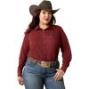 Ariat Womens Kirby Pro Tawny Port Shirt(Tawny Port)