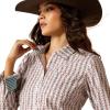 Ariat Womens Kirby Pro Tawny Port Shirt(Winsome Geo Print)