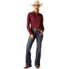 Ariat Women’s Kirby Stretch Shirt(Burgundy)
