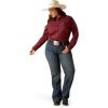 Ariat Women’s Kirby Stretch Shirt(Burgundy)