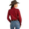 Ariat Women’s Kirby Stretch Shirt(Dark Red)