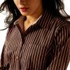 Ariat Women’s Kirby Stretch Shirt(Light Mahogany Stripe)