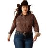 Ariat Women’s Kirby Stretch Shirt(Light Mahogany Stripe)