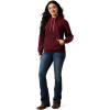 Ariat Womens Logo 2.0 Rose Wine Hoodie(Port Royale)