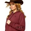 Ariat Womens Logo 2.0 Rose Wine Hoodie(Tawny Port)