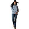 Ariat Womens Logo 2.0 Rose Wine Hoodie(Vintage Indigo Heather)