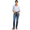Ariat Womens R.e.a.l. Perfect Rise Abby Straight Jean Pants, Mackenzie, 25 Regular US