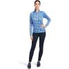 Ariat Women’s Sunstopper 3.0 1/4 Zip Baselayer, North Atlantic Dot, X-Small(Blue)