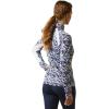 Ariat Women’s Sunstopper 3.0 1/4 Zip Baselayer, North Atlantic Dot, X-Small(Blue Camo Floral)