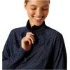 Ariat Women’s Sunstopper 3.0 1/4 Zip Baselayer, North Atlantic Dot, X-Small(Navy Dot)
