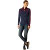 Ariat Women’s Sunstopper 3.0 1/4 Zip Baselayer, North Atlantic Dot, X-Small(Navy/Red)
