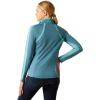 Ariat Women’s Sunstopper 3.0 1/4 Zip Baselayer, North Atlantic Dot, X-Small(Storm Blue)