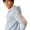 Ariat Youth Boy’s Blue Logo Hoodie(Light Blue Heather)