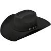 ARIAT Added Money 2X Wool Cowboy Hat with Hand-Creased Brim(Black)