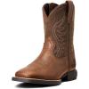 ARIAT Amos Western Boot (Toddler)(Sorrel Crunch/Army Green)