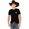 ARIAT Boys’ Charger Vertical Flag Tee(Black)