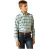 ARIAT Boys’ Jefferson Classic Fit Shirt(Ice Green)
