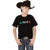 ARIAT Boys Viva Mexico Independent SMU T-Shirt(Black)